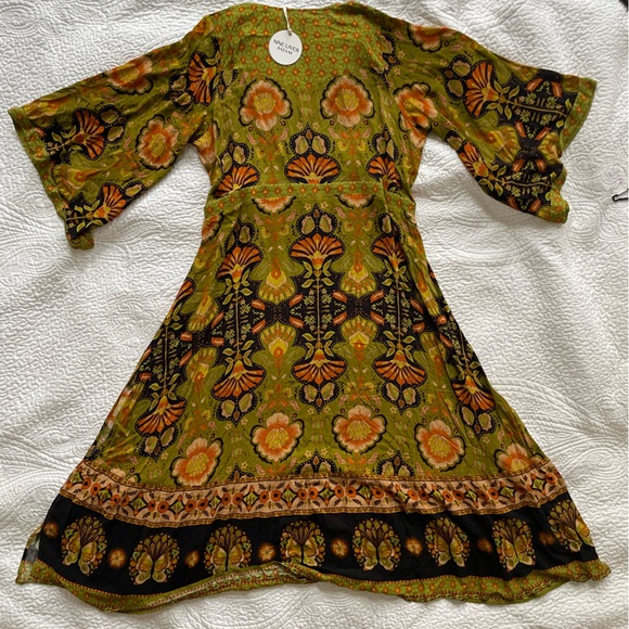 NINE LIVES BAZAAR EMPIRE DRESS COYOTE boho floral print Maxi Dress NWT XXL - Picture 6 of 15